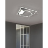 Plafonnier 3l rond rotatif nickel mat 4600lm CCT/dim avec télécommande
