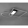 Plafonnier 3l rond rotatif noir 4600lm CCT/dim avec télécommande