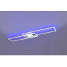 Plafonnier 2R 4300lm nickel mat CCT/dim/RGB avec télécommande
