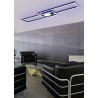 Plafonnier 2R 4300lm noir mat CCT/dim/RGB avec télécommande