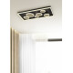 Plafonnier rectangle + rond marron et doré 3800 lmCCT/dim interrupteur 