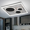 Plafonnier carré + rond gris et noir 3800 lmCCT/dim interrupteur 
