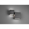 Applique indirect double carré noir 2*500lm switchdim