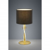 Lampe pied led 2*300lm 3w doré + abat-jour noir