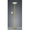 Lampadaire doré métal et verre avec liseuse 