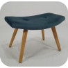 Repose pied velours bleu p.bois 