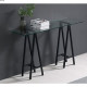 Console métal noir mat/verre trempé 120*40cm
