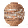 Lampe boule rotin 