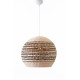 Suspension rotin liserés gris D52