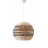 Suspension rotin liserés gris D52