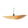 Suspension feuille rotin naturel