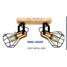 Spot grille 2L bois et noir