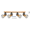 Spot grille 4L bois et noir