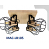 Spot grille 4L bois et noir