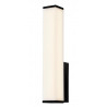 Applique salle de bain verticale acrylique et noir IP44