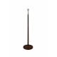 Lampadaire tige en frêne café et cuivre 