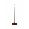 Lampadaire tige en frêne café et cuivre