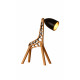 Lampe bois naturel et noir girafe 