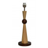 Lampe bois café et naturel tige+boule n/sat