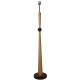 Lampadaire bois café et naturel tige+boule n/sat