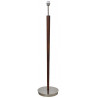 Lampadaire tige bois café nickel sat