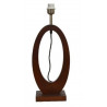 Lampe bois café et n/sat rond
