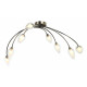 Plafonnier 8l en métal laiton v. transparent/opale 