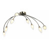 Plafonnier 8l en métal laiton v. transparent/opale 