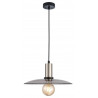 Suspension v.fumé nickel satiné câble noir 