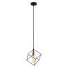 Suspension cube noir/doré 