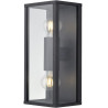 Applique rectangle alu anthracite verre 2L