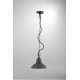 Suspension rouille rustique et polycarbonate blanc