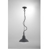 Suspension rouille rustique et polycarbonate blanc