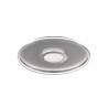 Plafonnier alu/chrome rond D59 5300lm avec télécommande