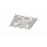 Plafonnier alu/chrome multi carrés 3DIM 6300lm 