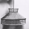 Suspension osier /velours gris