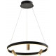 Suspension cercle + 3 spots nr/or 2500lm 50w dbl allum