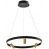 Suspension cercle + 3 spots nr/or 2500lm 50w dbl allum