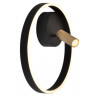 Applique spot 1L or/noir rond double éclairage