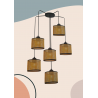 Suspension 6L met noir rotin naturel 