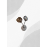Applique 2L v.fumé nickel satiné 
