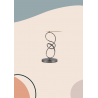 Pied de lampe chrome