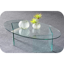 Table basse ovale verre 12mm