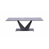 Table basse en acier noir plateau en verre 