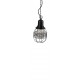 Suspension grillage noir verre clair 