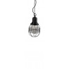 Suspension grillage noir verre clair 