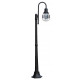 Lampadaire grillage noir verre clair 1L