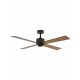 Ventilateur noir/marron pales 137cm avec lumière