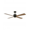 Ventilateur noir/marron pales 137cm avec lumière