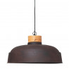 Suspension métal marron et bois D57